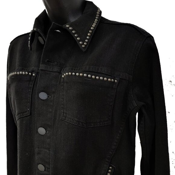 Hematite Chains Women's Black Denim Jacket - Picture 6 of 9